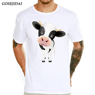 Amusing Cows Printed 3D Cartoon T Shirt