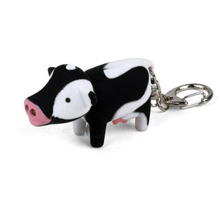 Sound Emitting Cow Keychain